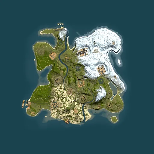 Rust map seed 1074049705, 3000x3000m top-down preview