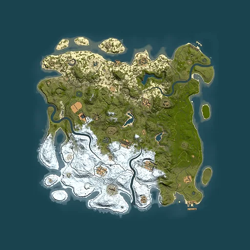 Rust map seed 1401853794, 4500x4500m top-down preview
