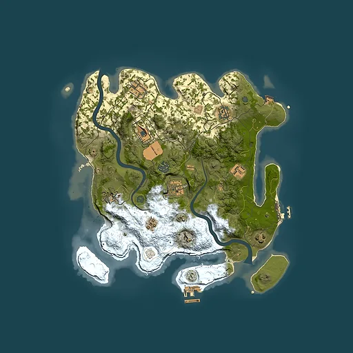 Rust map seed 27373, 3500x3500m top-down preview