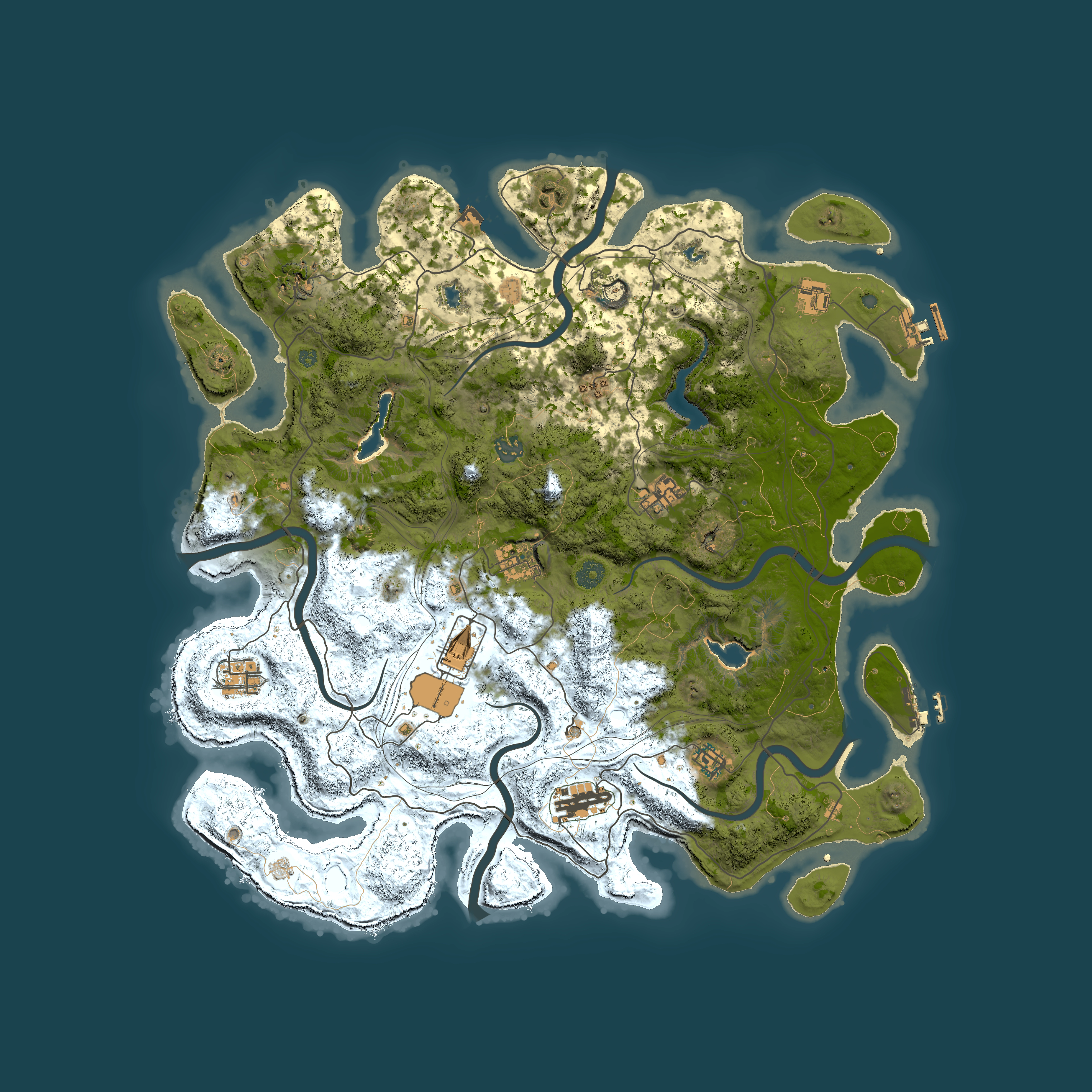 Full top-down render of Rust map seed 1375904881, 4500x4500m
