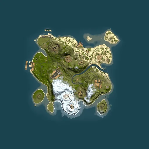 Rust map seed 610718099, 2500x2500m top-down preview