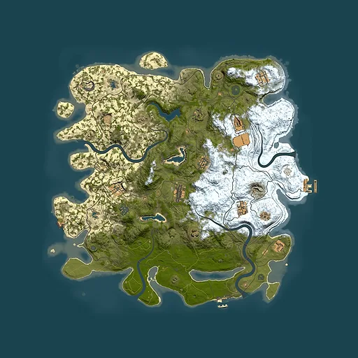 Rust map seed 239555873, 4500x4500m top-down preview
