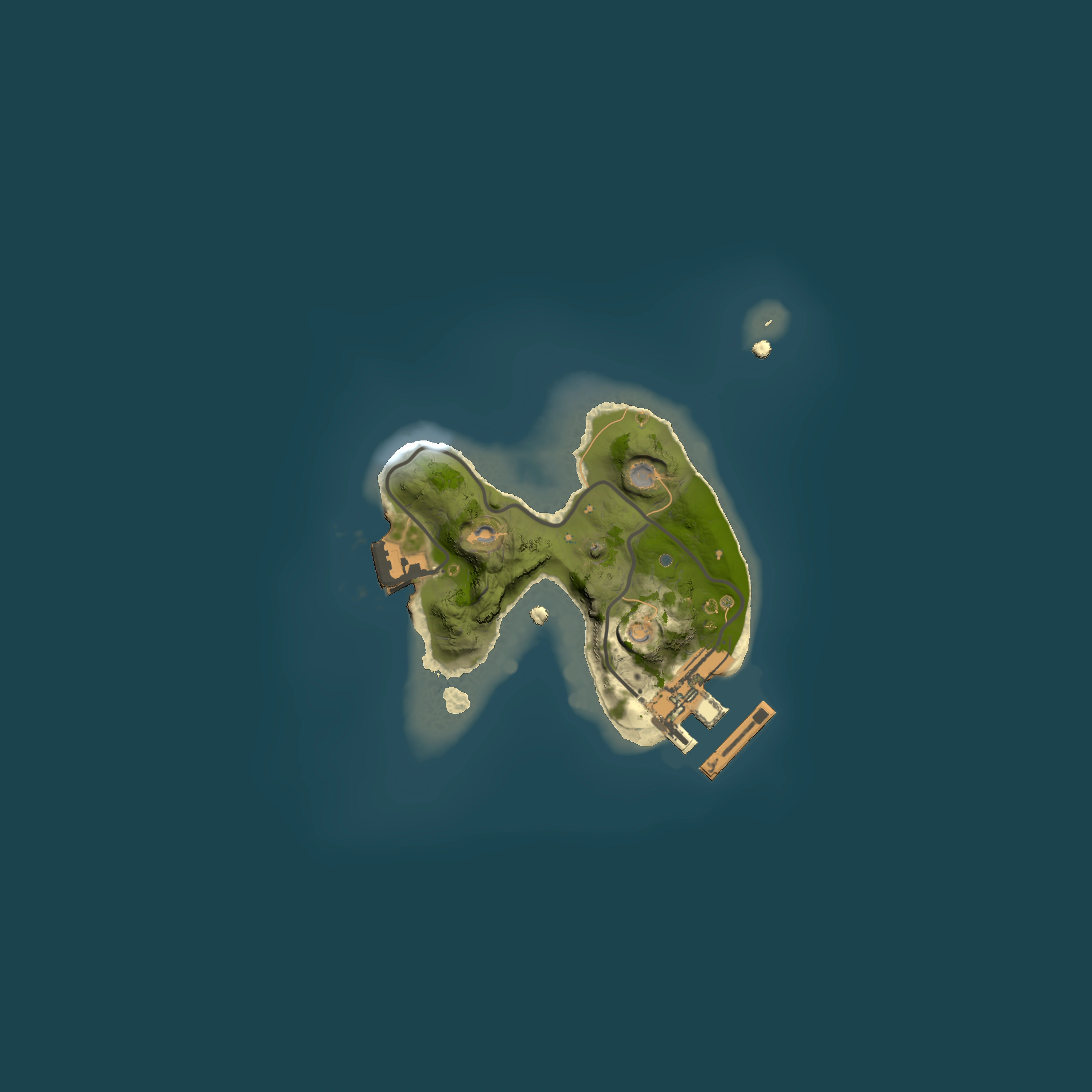 Full top-down render of Rust map seed 691336476, 1500x1500m