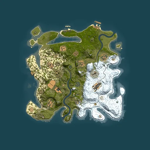 Rust map seed 1725219874, 3500x3500m top-down preview