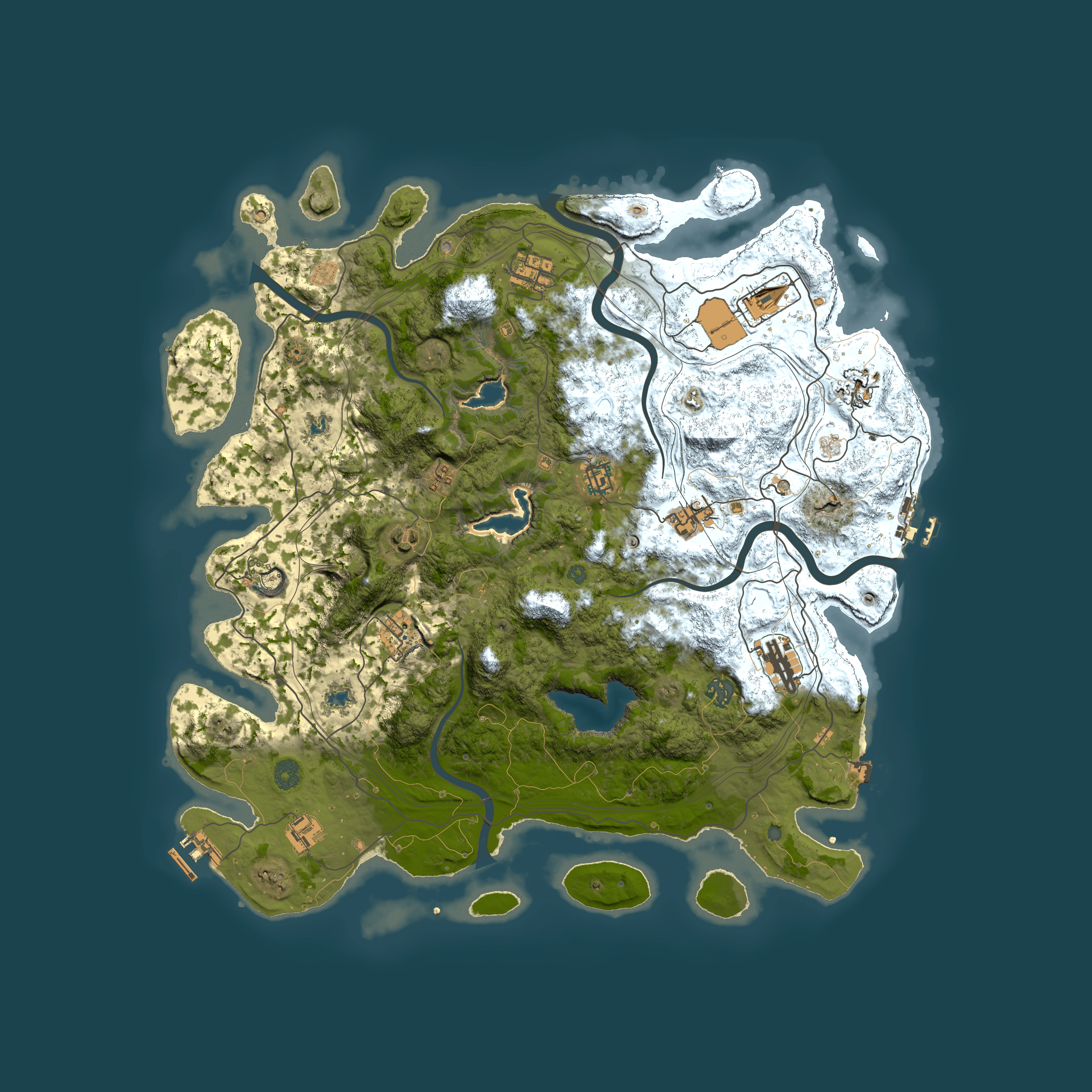 Full top-down render of Rust map seed 999262637, 4500x4500m