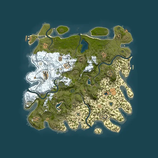 Rust map seed 1974801745, 4500x4500m top-down preview