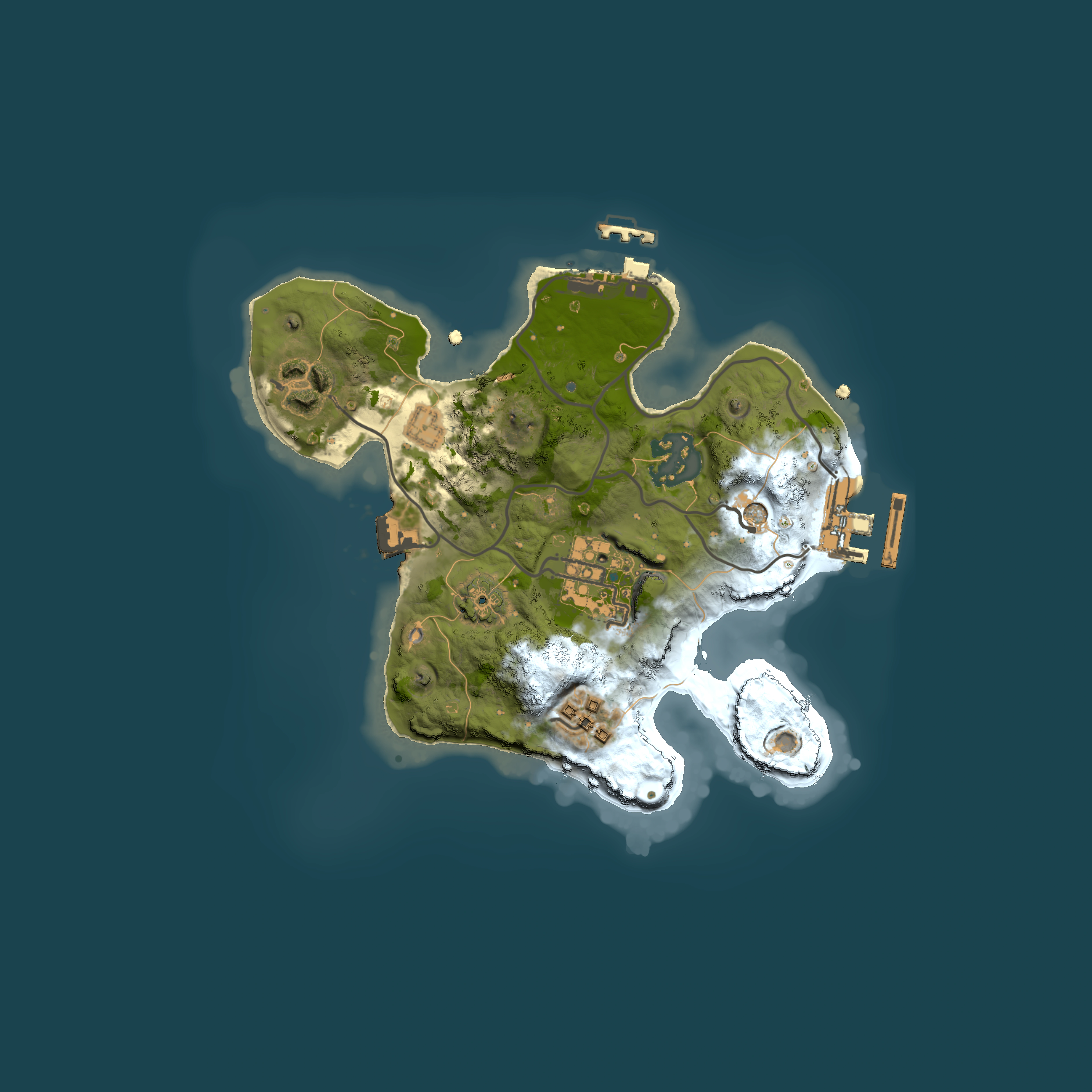 Full top-down render of Rust map seed 490773386, 2000x2000m