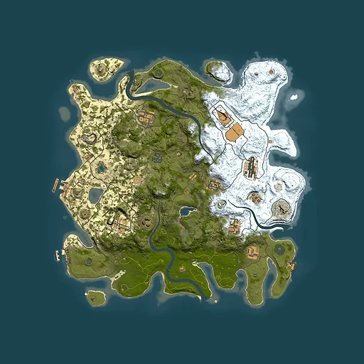 Rust map seed 1075639033, 4000x4000m top-down preview