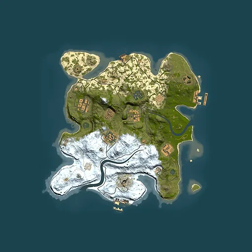 Rust map seed 1250087383, 3000x3000m top-down preview