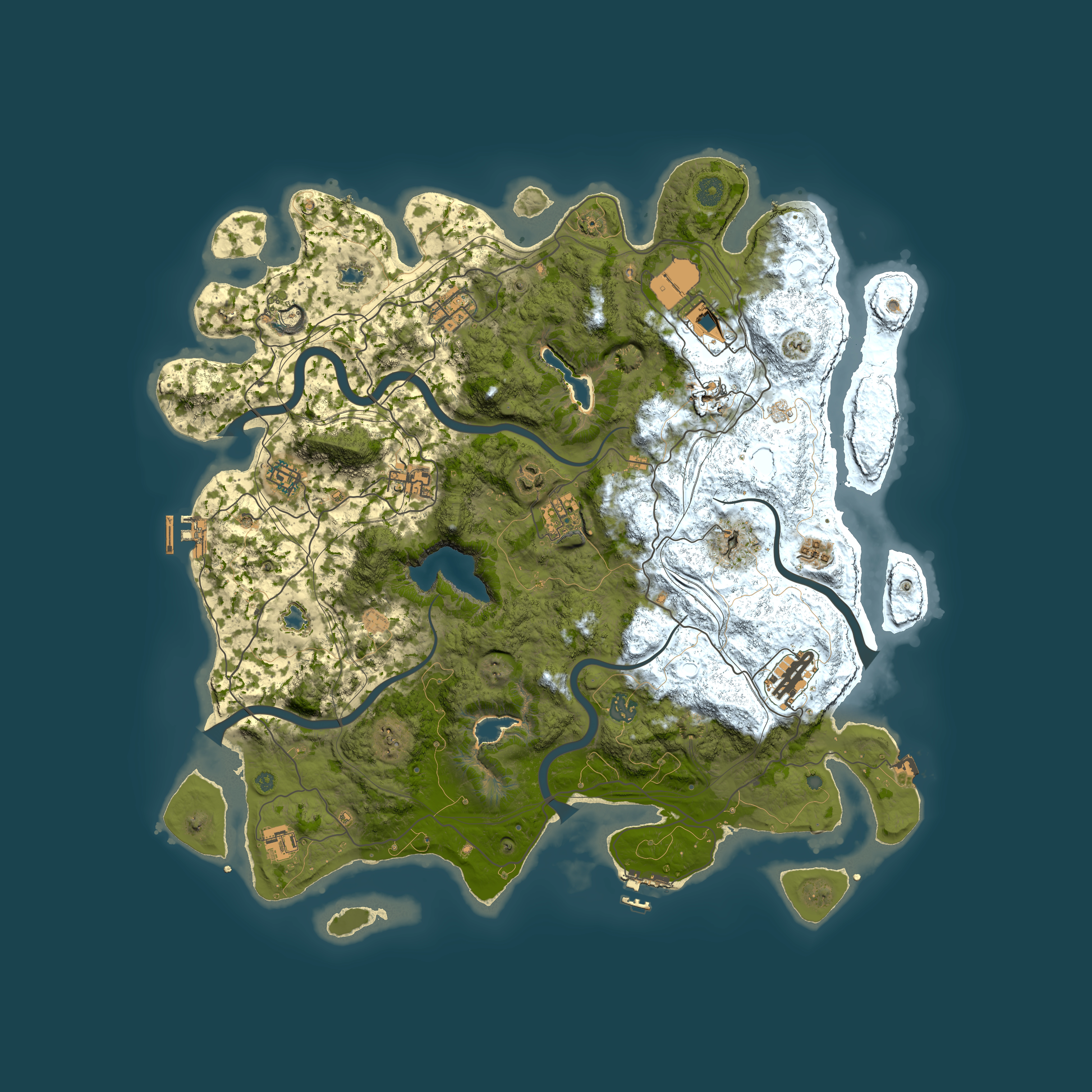Full top-down render of Rust map seed 1373237994, 4500x4500m