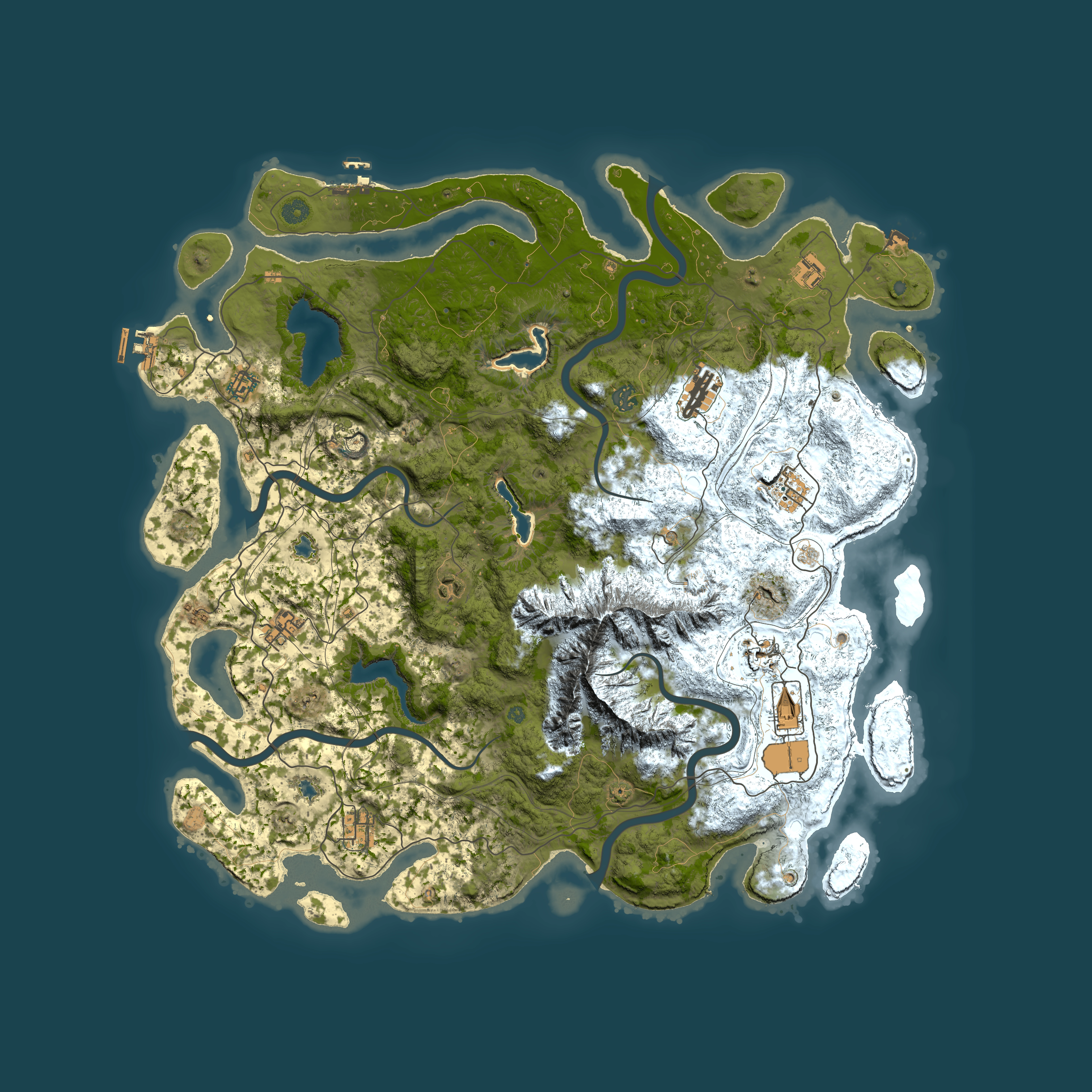 Full top-down render of Rust map seed 716114821, 5000x5000m