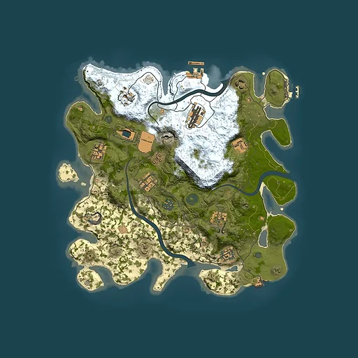 Rust map seed 964131904, 3500x3500m top-down preview