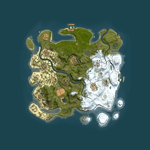 Rust map seed 1141094223, 3500x3500m top-down preview
