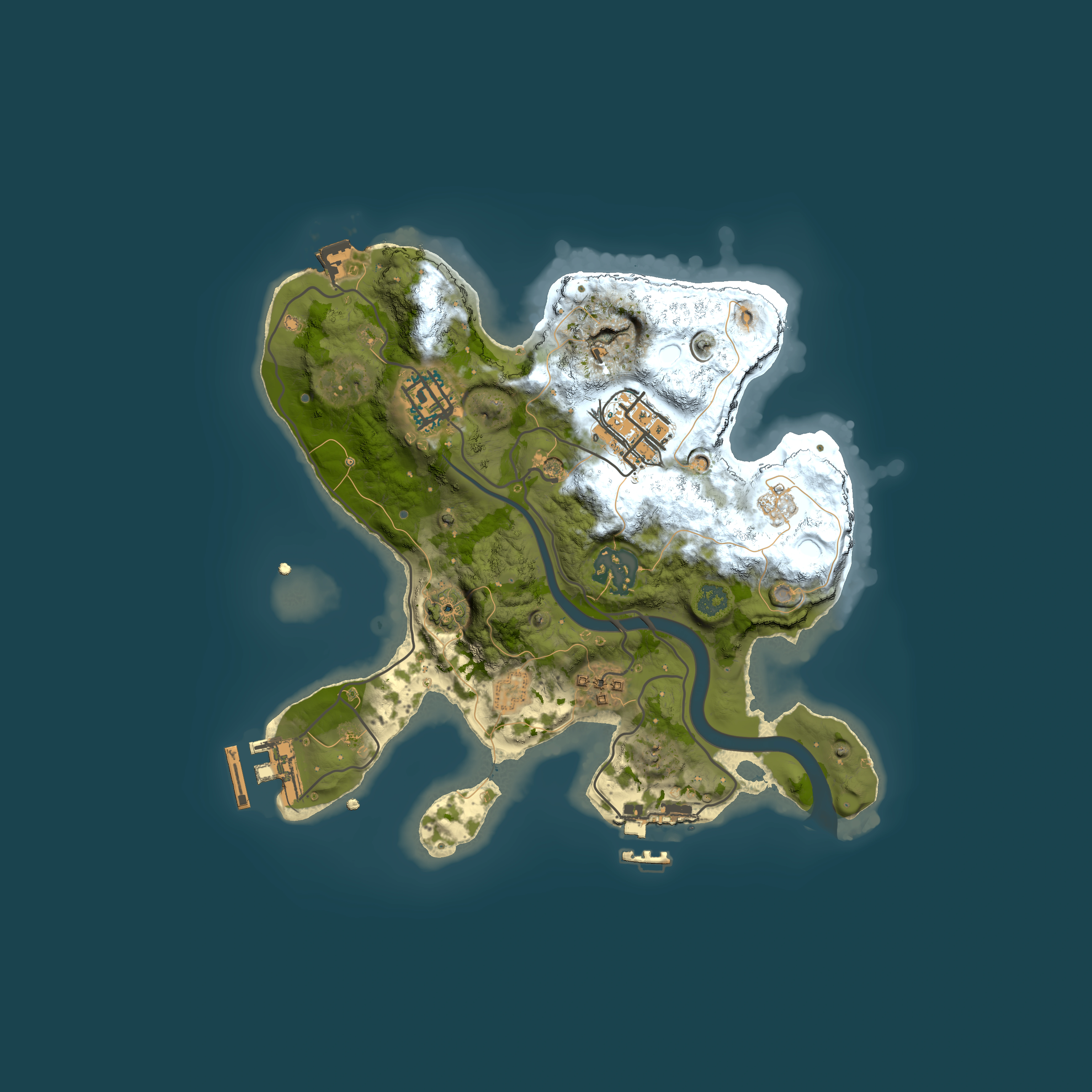 Full top-down render of Rust map seed 1776976588, 2500x2500m
