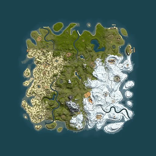 Rust map seed 1206314223, 5000x5000m top-down preview