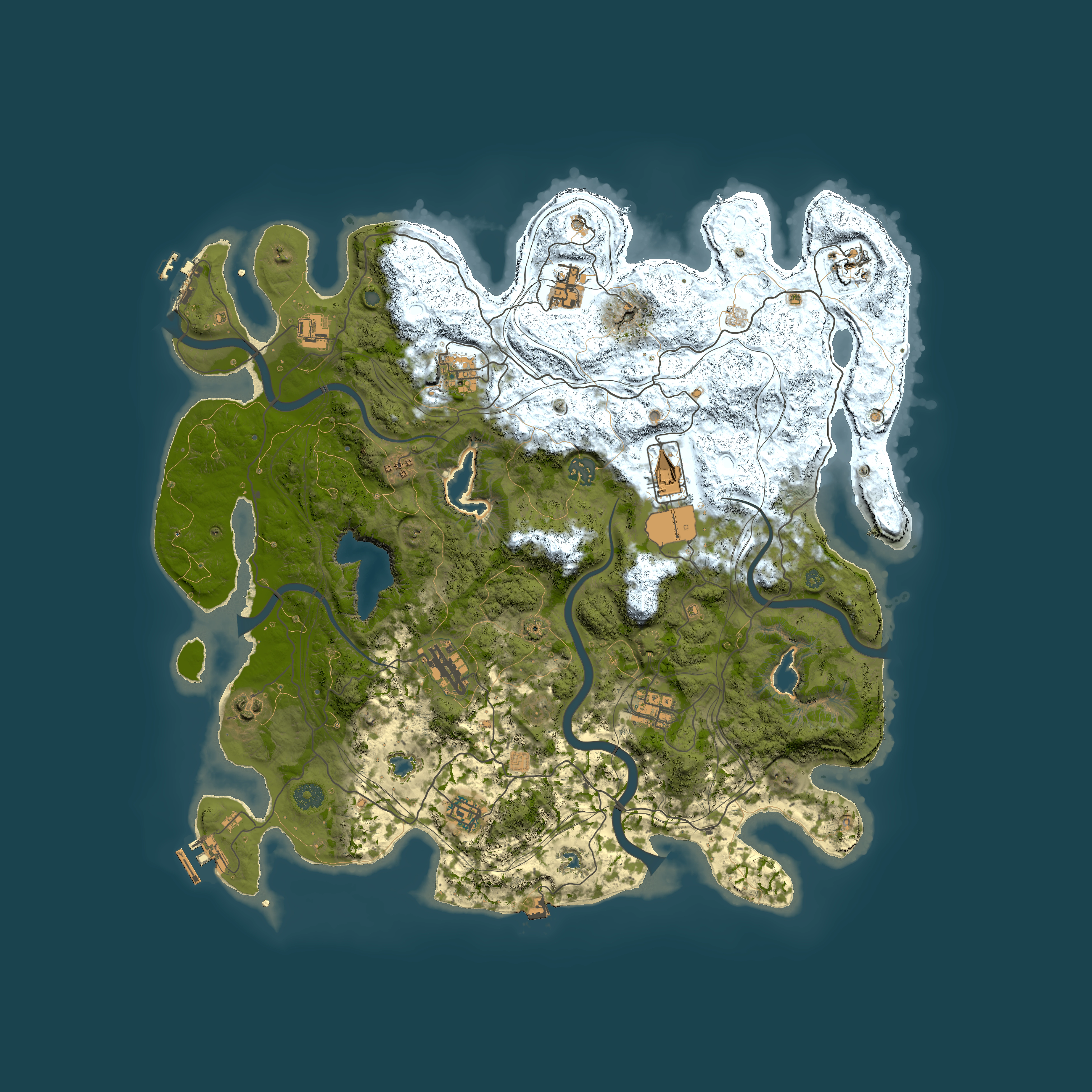 Full top-down render of Rust map seed 1115886254, 4500x4500m