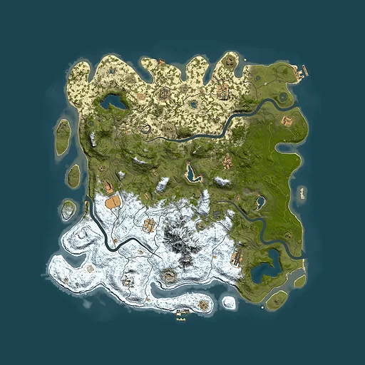 Rust map seed 1554121290, 5000x5000m top-down preview