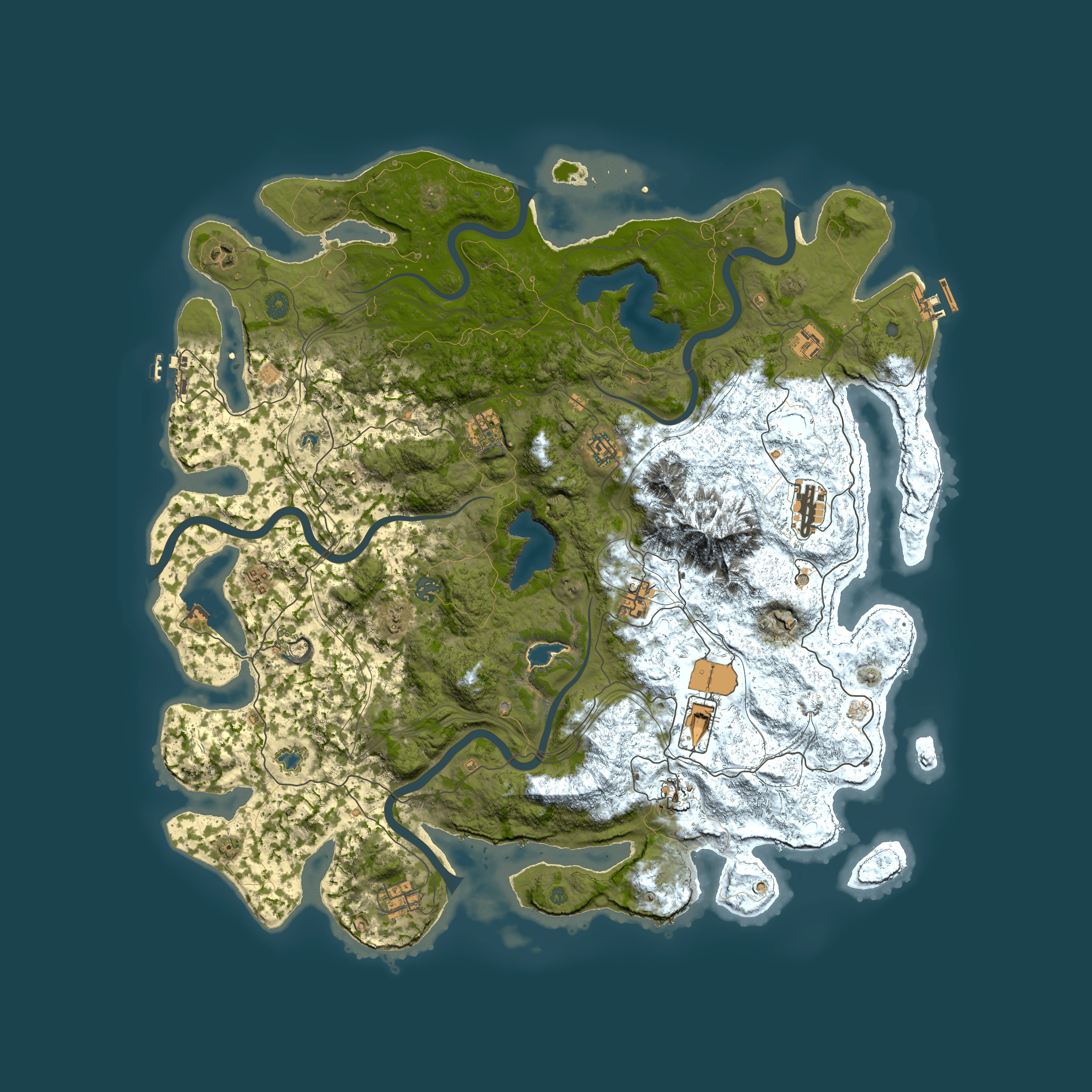 Full top-down render of Rust map seed 1211894417, 5000x5000m