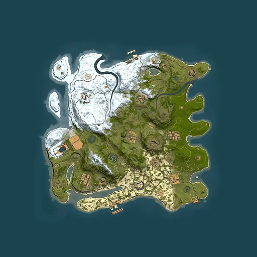 Rust map seed 696430926, 3500x3500m top-down preview