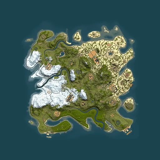 Rust map seed 238384031, 4000x4000m top-down preview