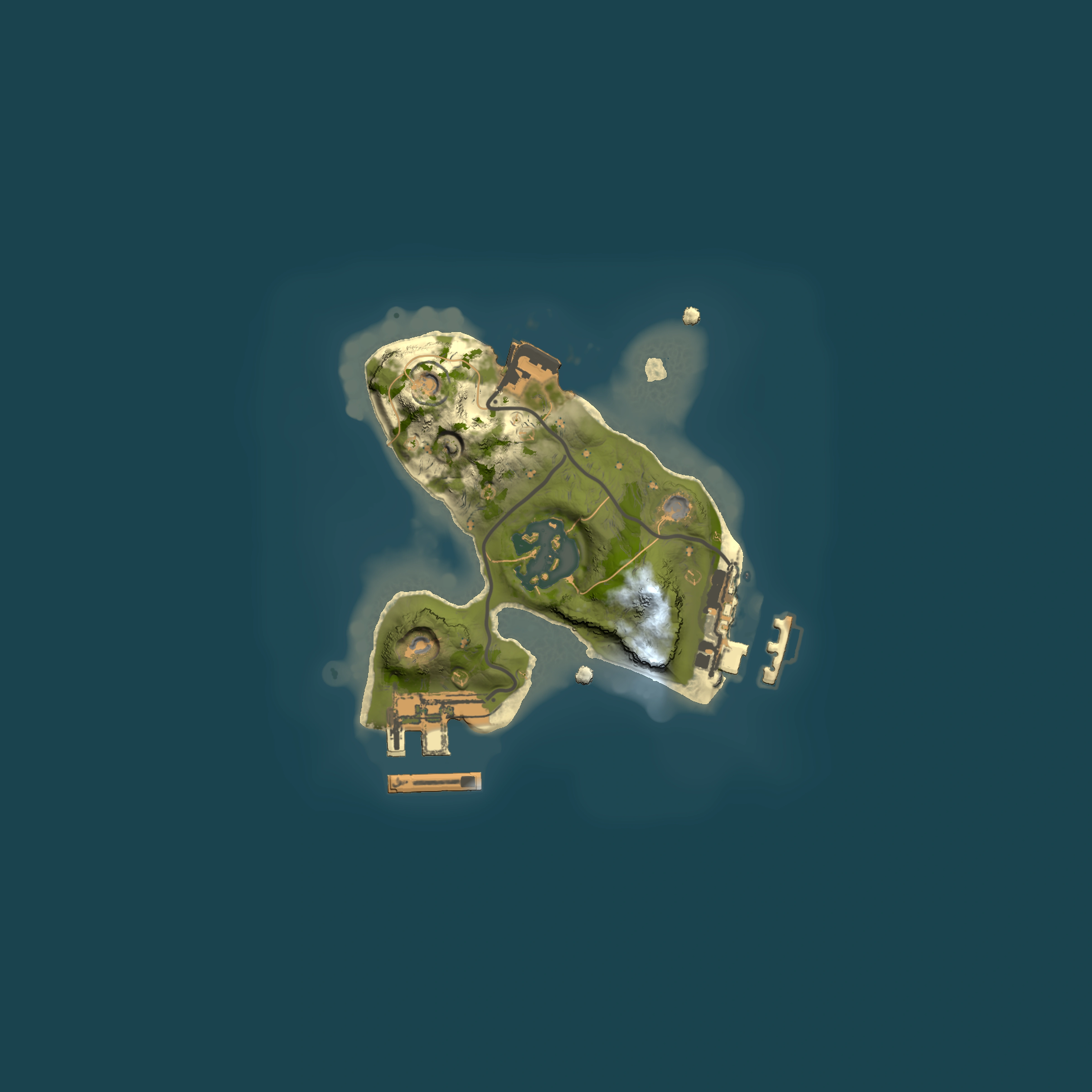 Full top-down render of Rust map seed 1588056482, 1500x1500m