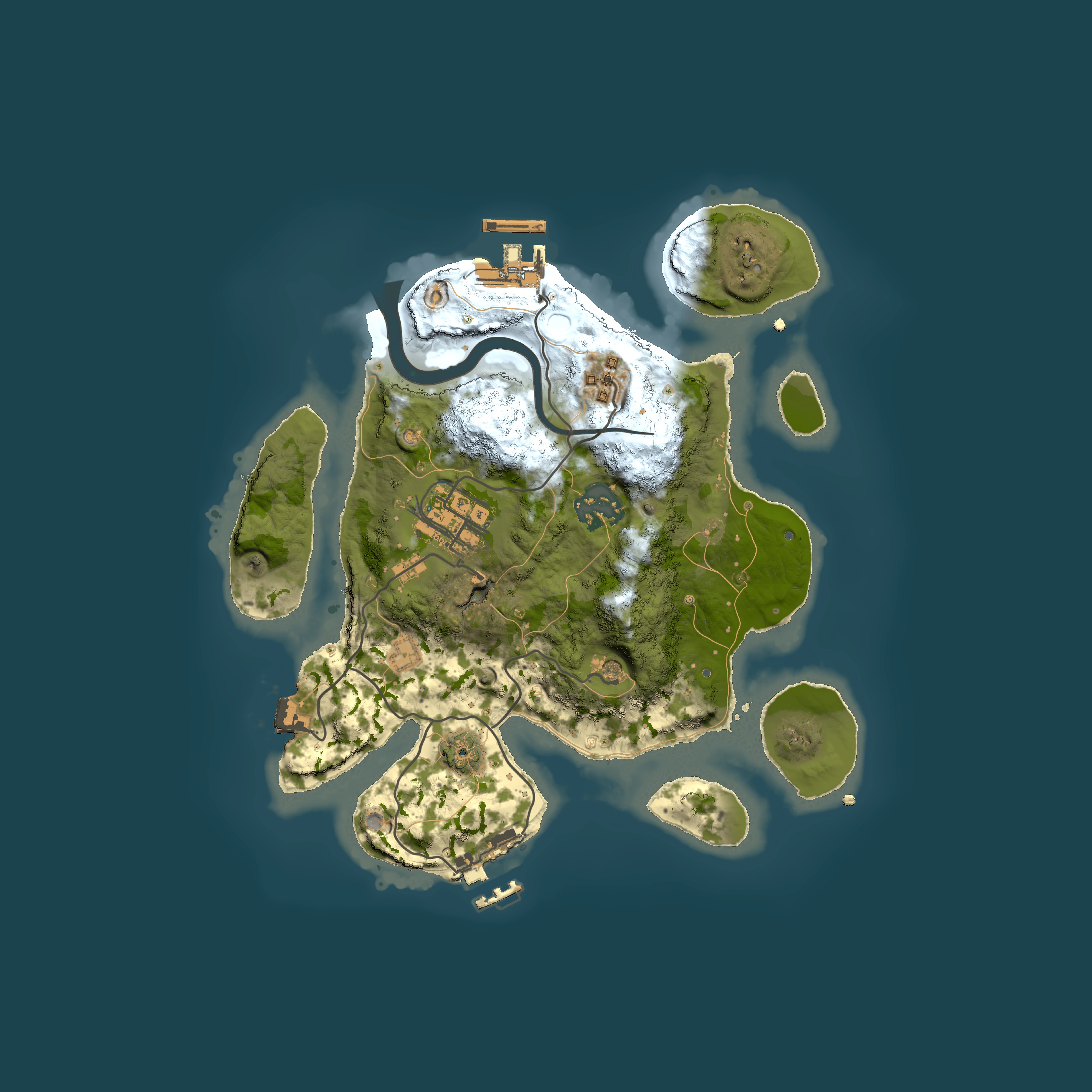 Full top-down render of Rust map seed 762828061, 2500x2500m