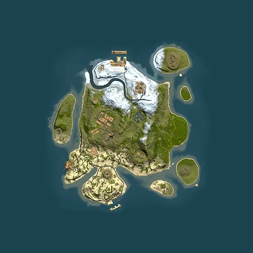 Rust map seed 762828061, 2500x2500m top-down preview