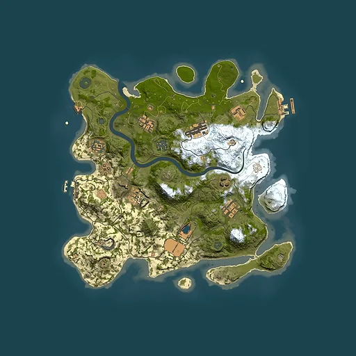 Rust map seed 719843382, 3500x3500m top-down preview