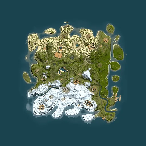 Rust map seed 257623200, 4000x4000m top-down preview