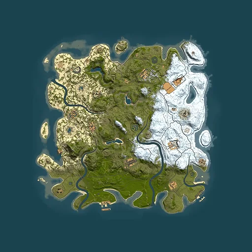 Rust map seed 845661428, 4500x4500m top-down preview