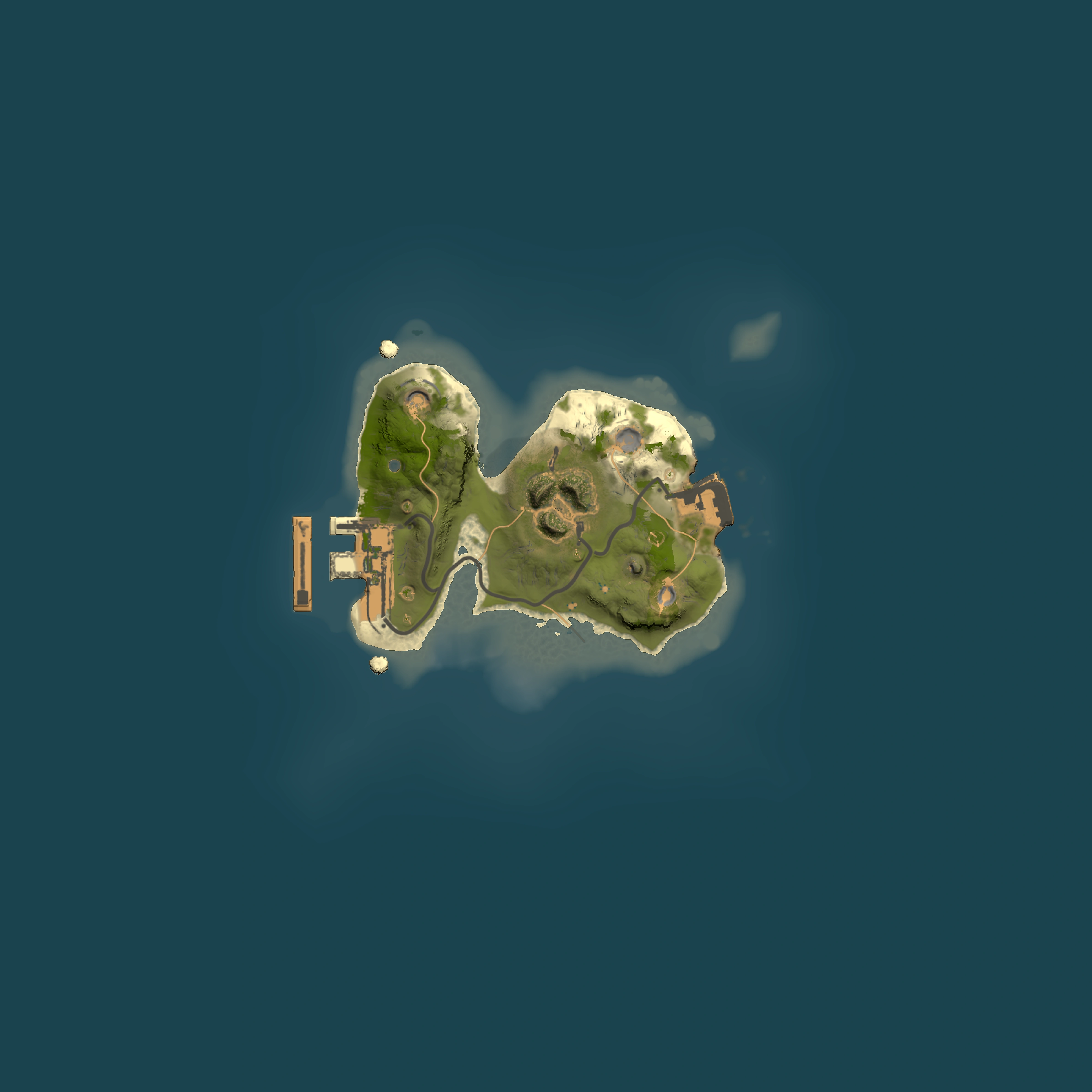 Full top-down render of Rust map seed 1706483389, 1500x1500m