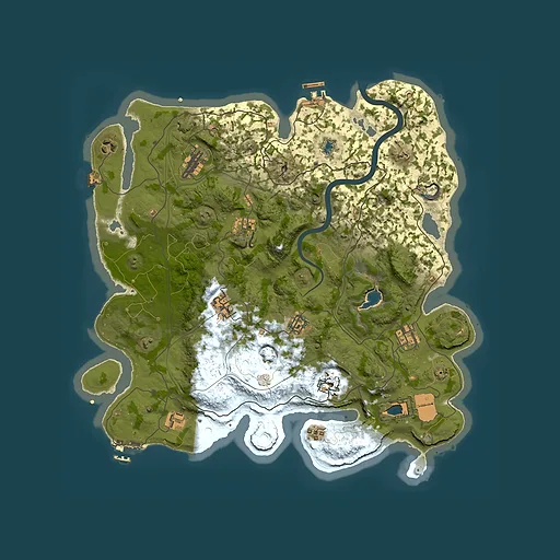Rust map seed 1337, 4000x4000m top-down preview