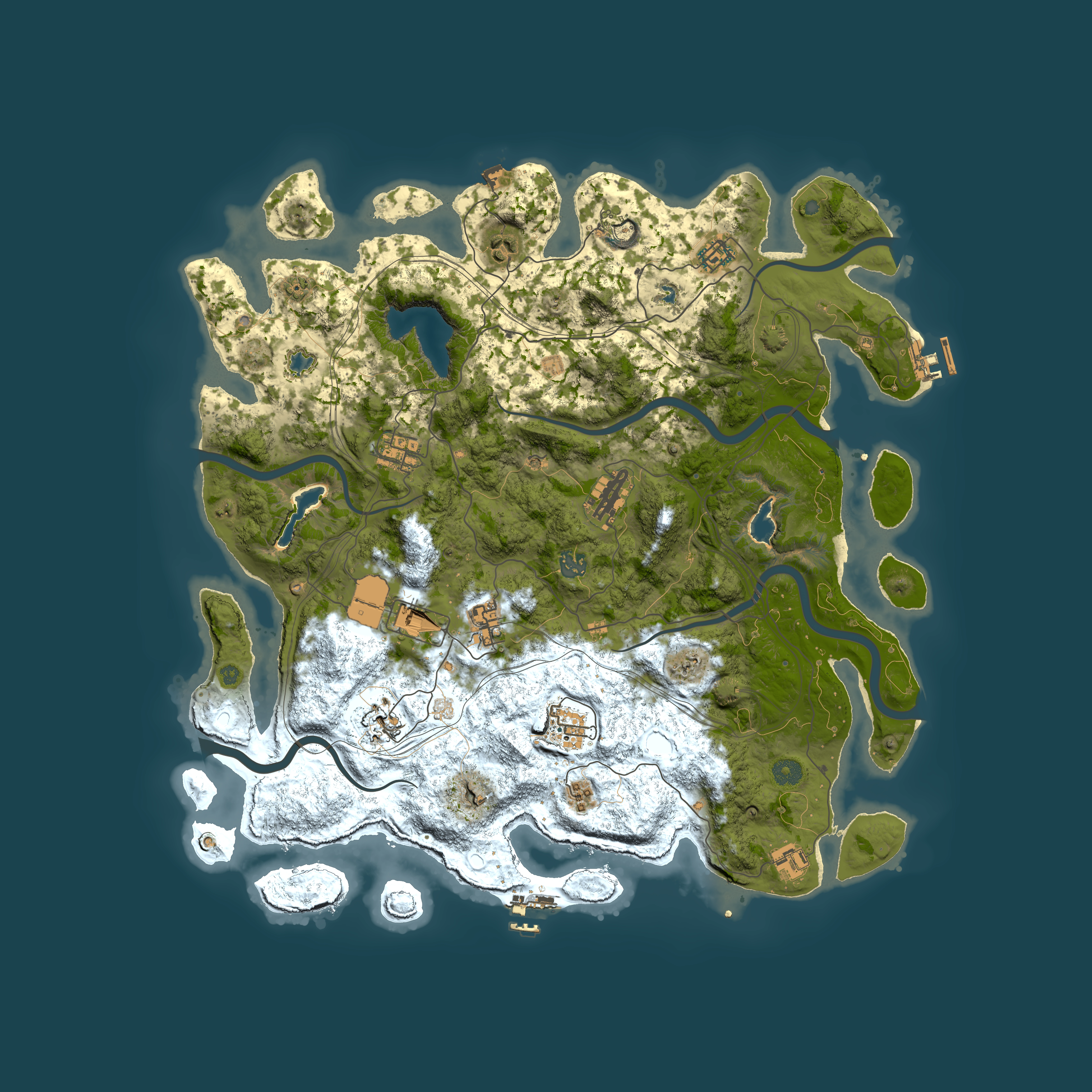 Full top-down render of Rust map seed 626124449, 4500x4500m