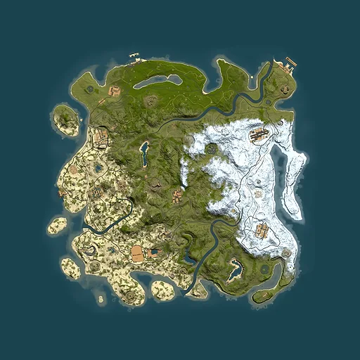Rust map seed 198608092, 4500x4500m top-down preview