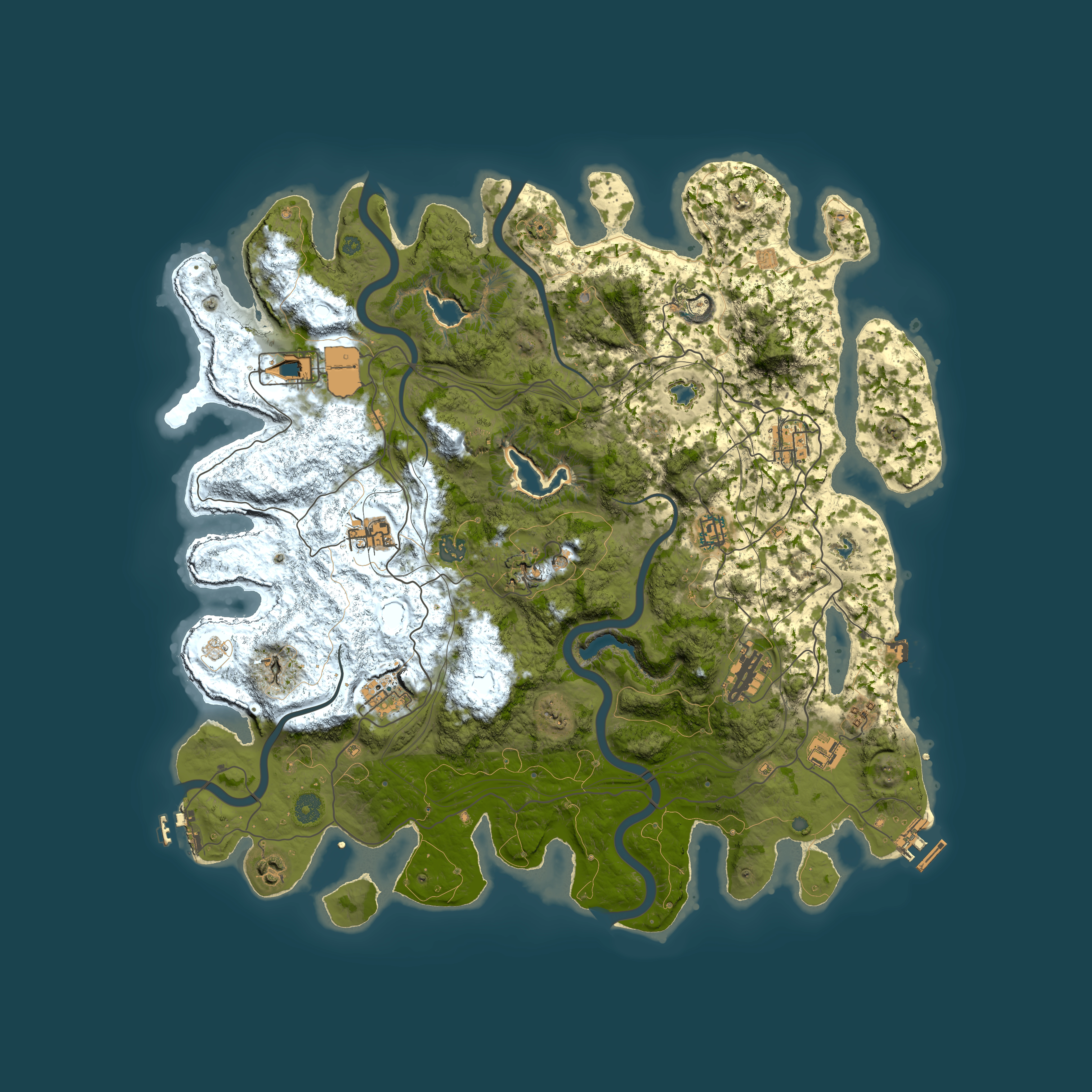 Full top-down render of Rust map seed 609324134, 4500x4500m
