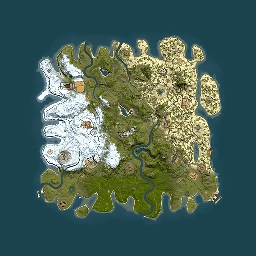 Rust map seed 609324134, 4500x4500m top-down preview