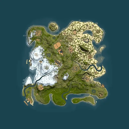 Rust map seed 1878882148, 3500x3500m top-down preview