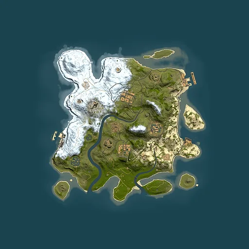 Rust map seed 895217936, 3000x3000m top-down preview