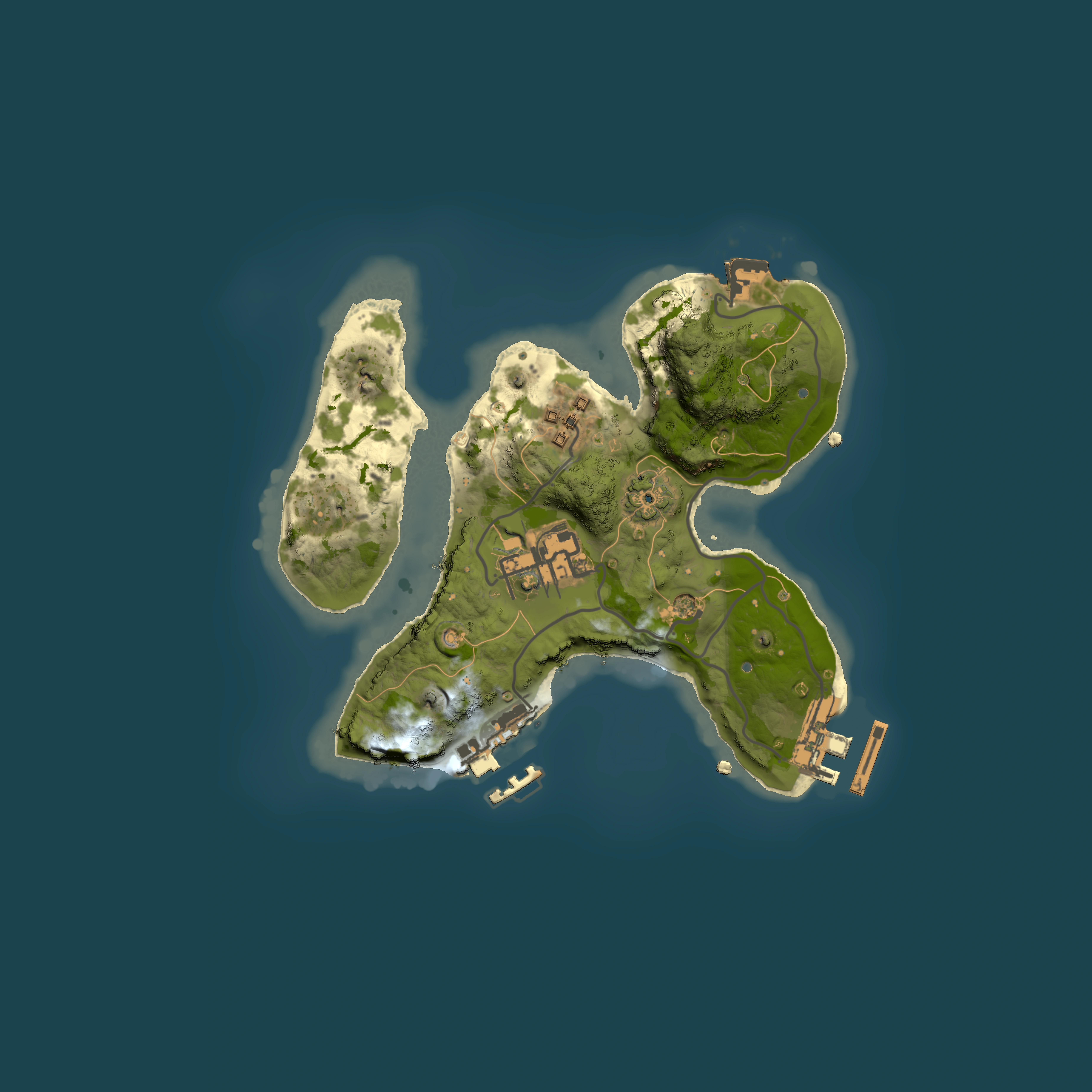 Full top-down render of Rust map seed 784963102, 2000x2000m
