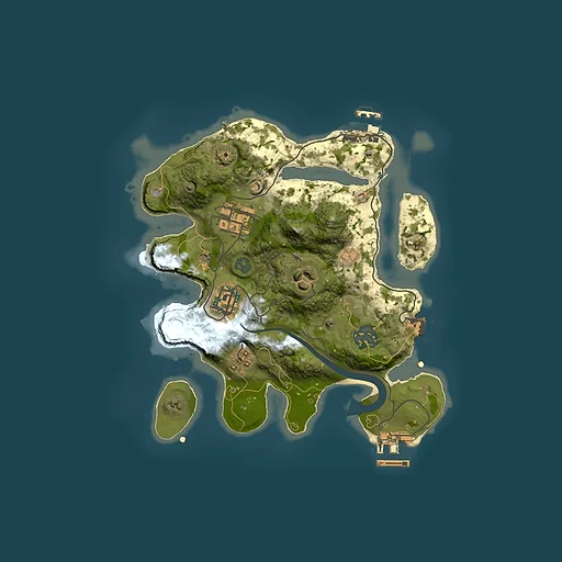 Rust map seed 940357757, 2500x2500m top-down preview