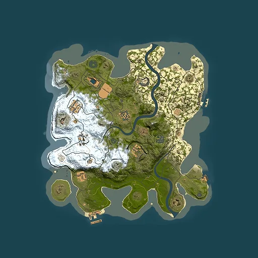 Rust map seed 485551449, 3500x3500m top-down preview