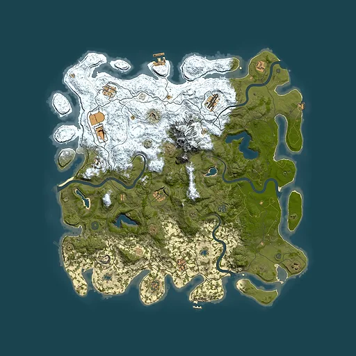 Rust map seed 1283267216, 5000x5000m top-down preview