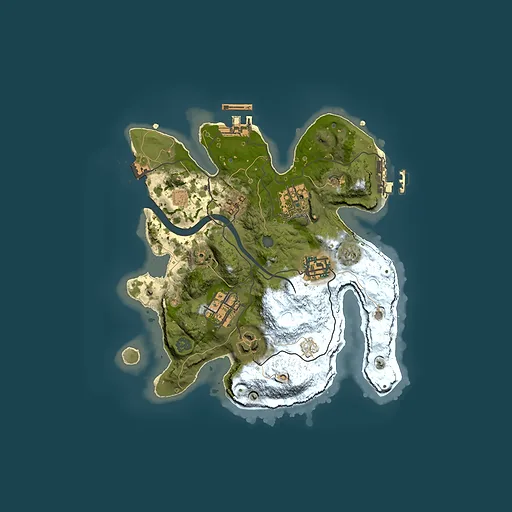 Rust map seed 1365992542, 2500x2500m top-down preview