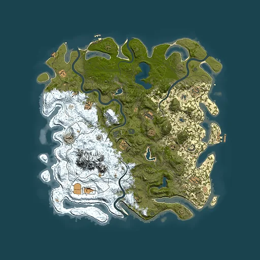 Rust map seed 88159532, 5000x5000m top-down preview