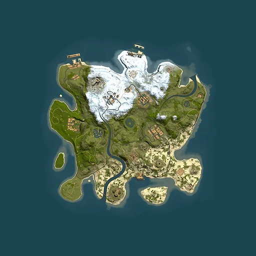 Rust map seed 855931678, 3000x3000m top-down preview