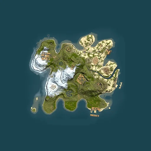 Rust map seed 1887726321, 2500x2500m top-down preview