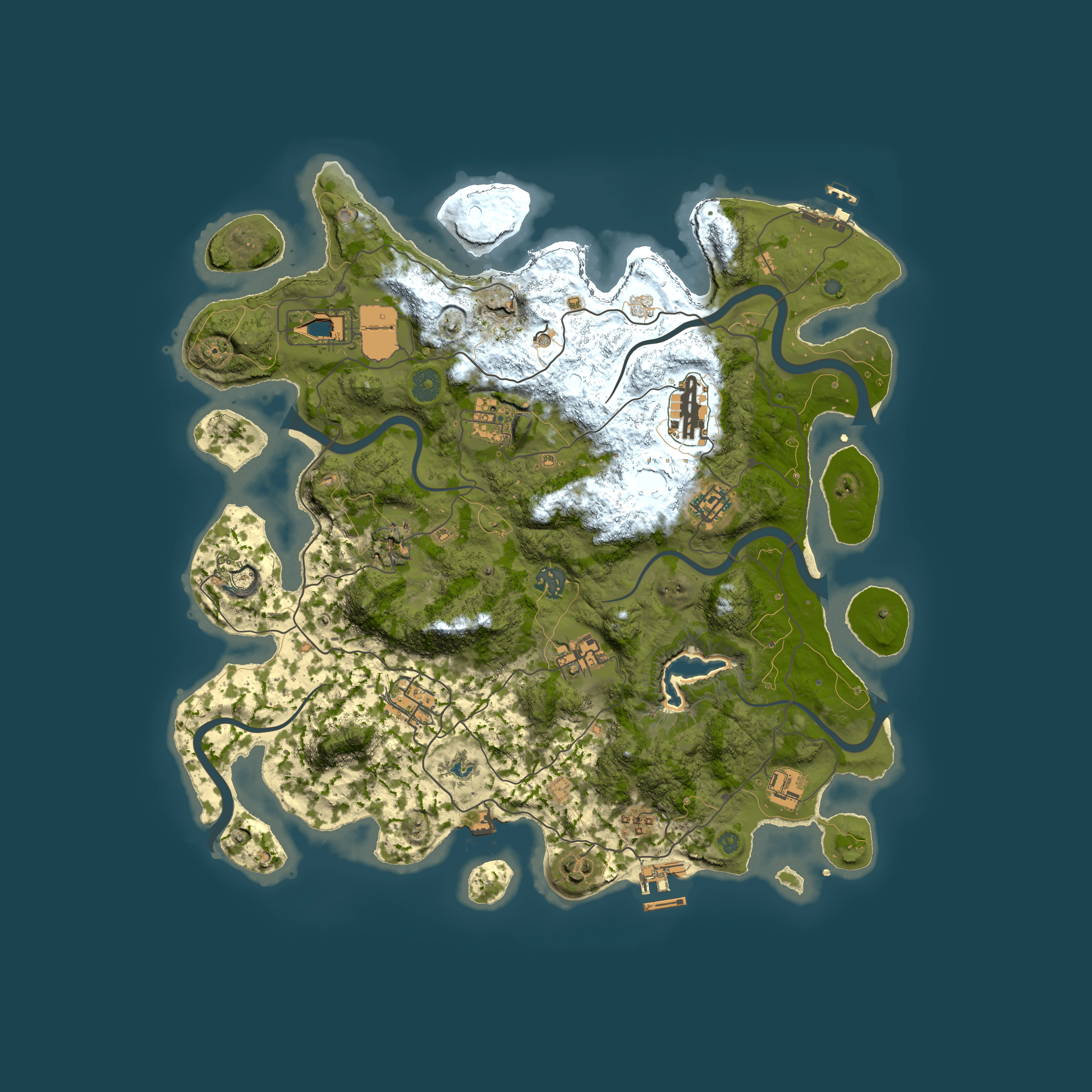 Full top-down render of Rust map seed 1838162657, 4000x4000m