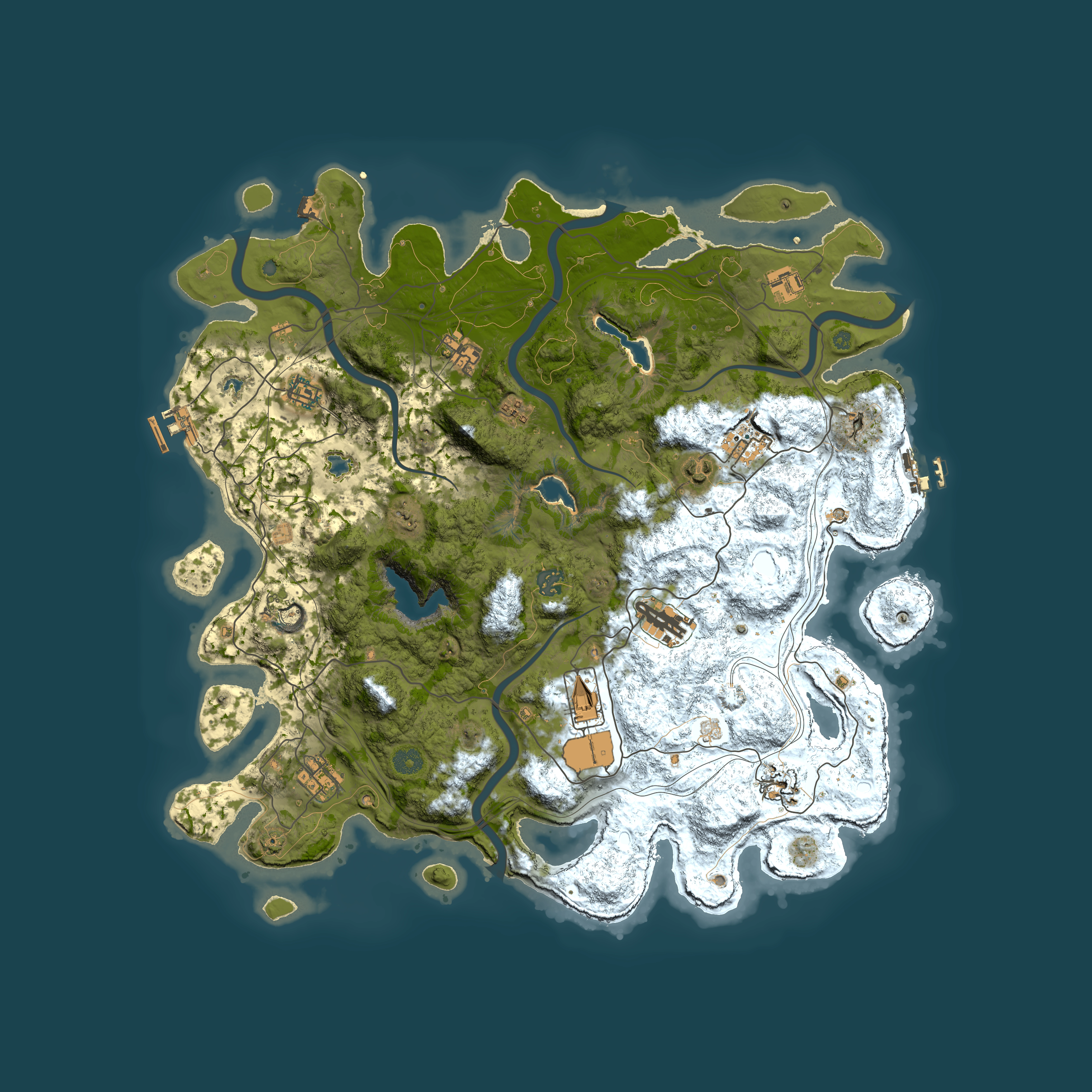 Full top-down render of Rust map seed 264358585, 4500x4500m