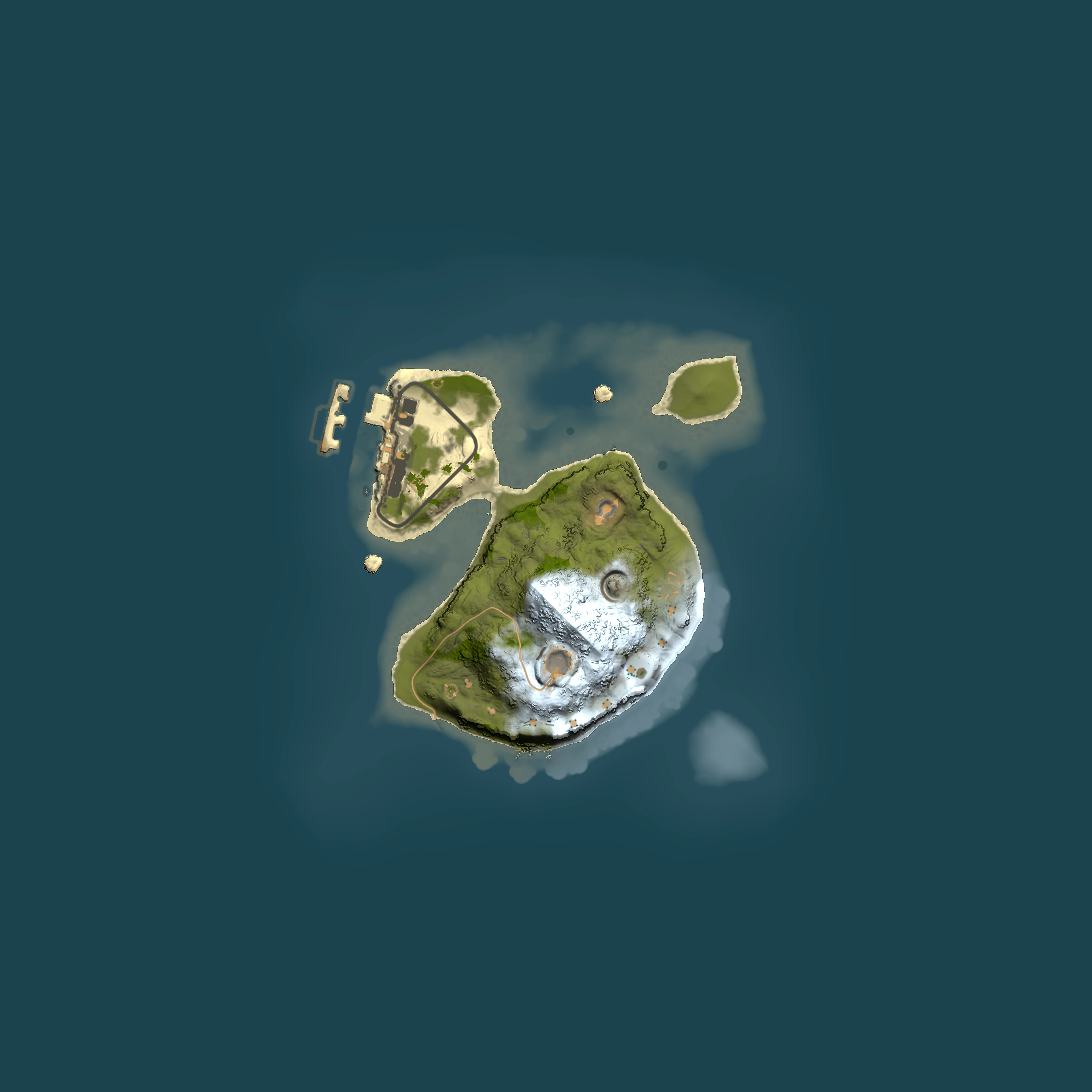 Full top-down render of Rust map seed 9267511, 1500x1500m