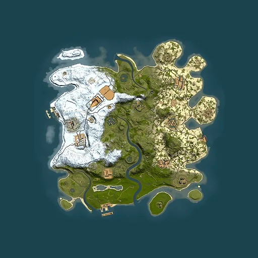 Rust map seed 1354654588, 3500x3500m top-down preview